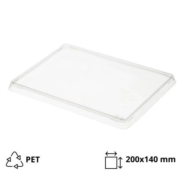 Poklopac PET za posudu 1200 ml 200x140mm providni 50 kom