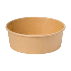 Papirnata posuda 1300 ml d=187 mm h=69 mm, kraft 50 kom