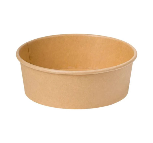 Papirnata posuda 1300 ml d=187 mm h=69 mm, kraft 50 kom
