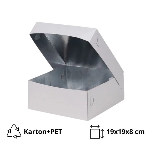 Kutije za roštilj 1 kg 19х19х8 cm bela [61 kom/pak]