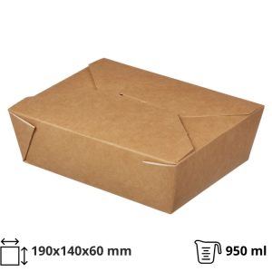 Kartonska kutija 950 ml 190x140x60 mm kraft 200 kom