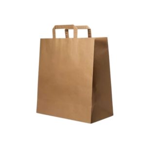 Papirna kesa sa plitkim ručkama 320x350x160 mm kraft 250 kom