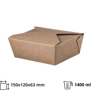 Kartonska kutija 1400  ml 150x120x63 mm kraft 50 kom