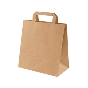 Papirna kesa sa plitkim ručkama 260x170x250 mm kraft 250 kom/pak