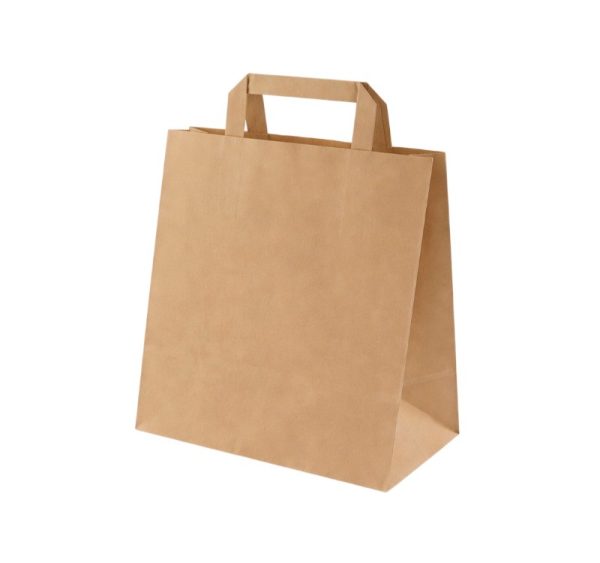 Papirna kesa sa plitkim ručkama 260x170x250 mm kraft 250 kom/pak