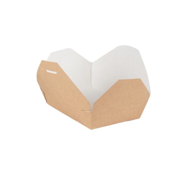 Kartonska kutija 600 ml 116x101x47 mm kraft/bela 50 kom