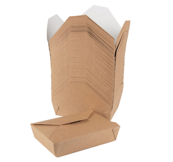 Kartonska kutija 600 ml 116x101x47 mm kraft/bela 50 kom