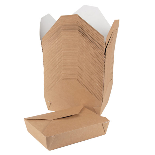 Kartonska kutija 600 ml 116x101x47 mm kraft/bela 50 kom