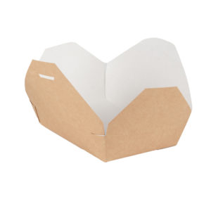 Kartonska kutija 600 ml 116x101x47 mm kraft/bela 50 kom