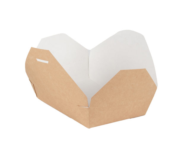 Kartonska kutija 600 ml 116x101x47 mm kraft/bela 50 kom