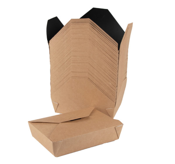 Kartonska kutija 600 ml 116x101x47 mm kraft/crno 50 kom