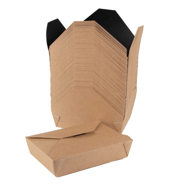 Kartonska kutija 600 ml 116x101x47 mm kraft/crno 50 kom