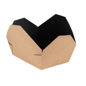Kartonska kutija 600 ml 116x101x47 mm kraft/crno 50 kom