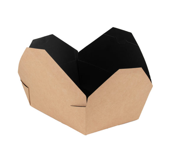 Kartonska kutija 600 ml 116x101x47 mm kraft/crno 50 kom