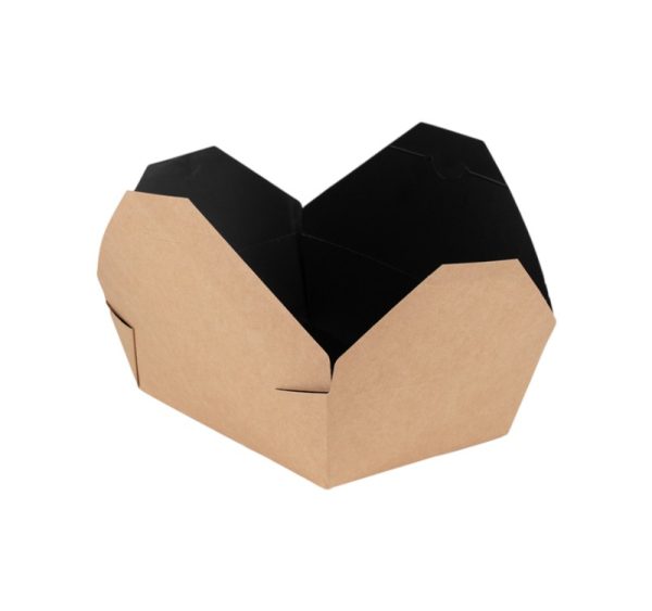 Kartonska kutija 950 ml 128x108x65 mm kraft/crno 50 kom