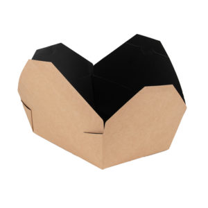 Kartonska kutija 950 ml 128x108x65 mm kraft/crno 50 kom