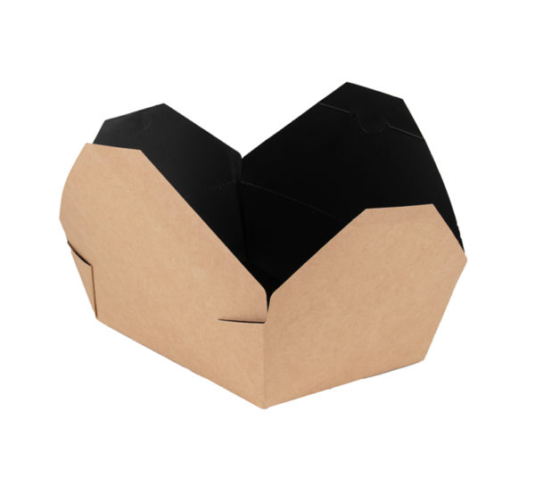Kartonska kutija 950 ml 128x108x65 mm kraft/crno 50 kom