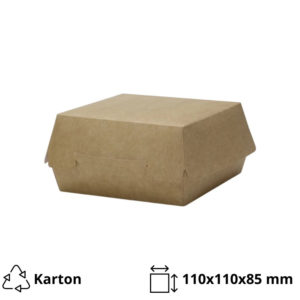 Kutija za hamburger 110х110х85 mm, kraft