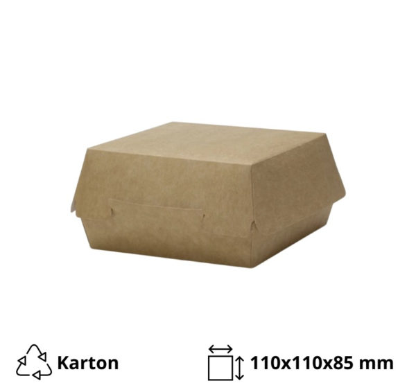 Kutija za hamburger 110х110х85 mm, kraft