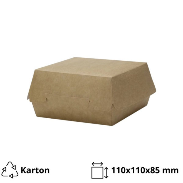 Kutija za hamburger 110х110х85 mm, kraft