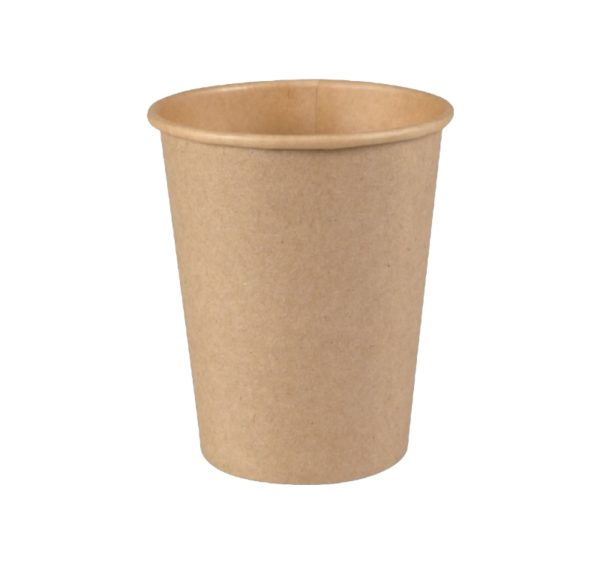 Čaša papirnata 1-sl 200 (250) ml d=80 mm kraft, 50 kom
