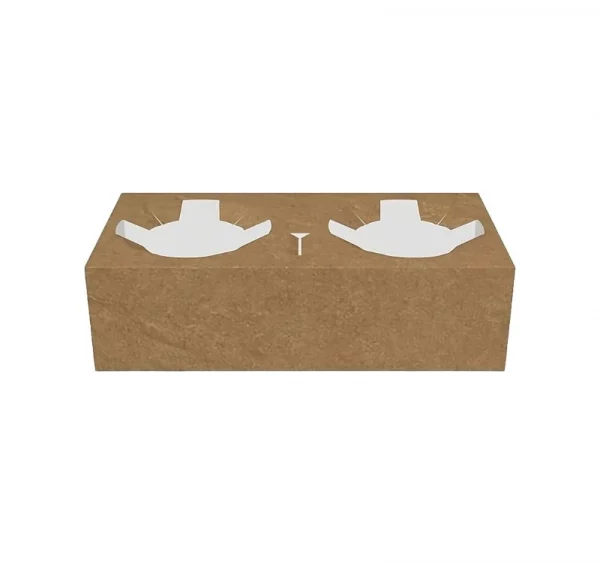 Držač za 2 čaše 19x10x4.5 cm crna 50 kom