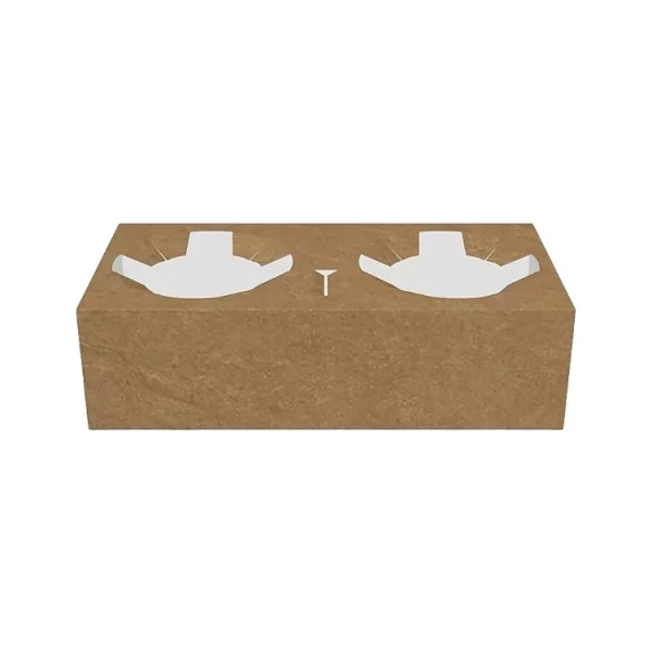 Držač za 2 čaše 19x10x4.5 cm crna 50 kom