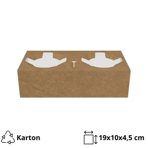 Držač za 2 čaše 19x10x4.5 cm crna 50 kom