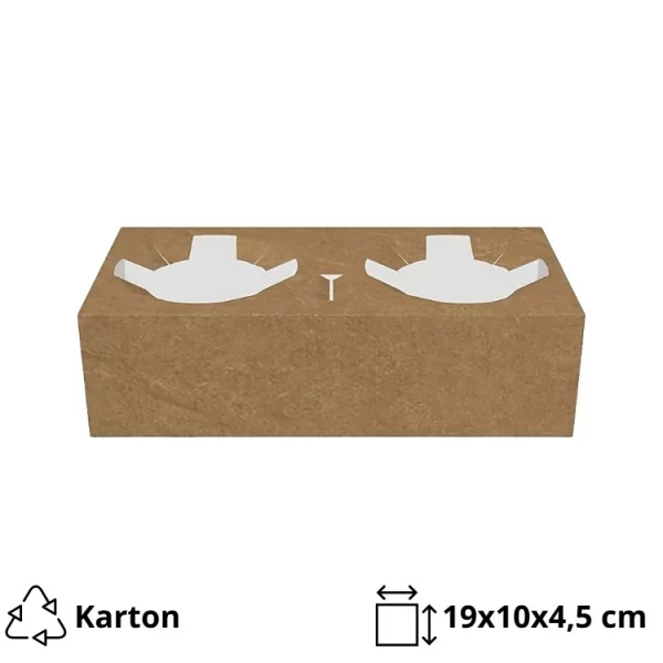 Držač za 2 čaše 19x10x4.5 cm crna 50 kom