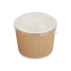 Kartonska kutija Tambien ECO 520 ml d=110 mm h=84,5 mm kraft za poklopcem 50 kom