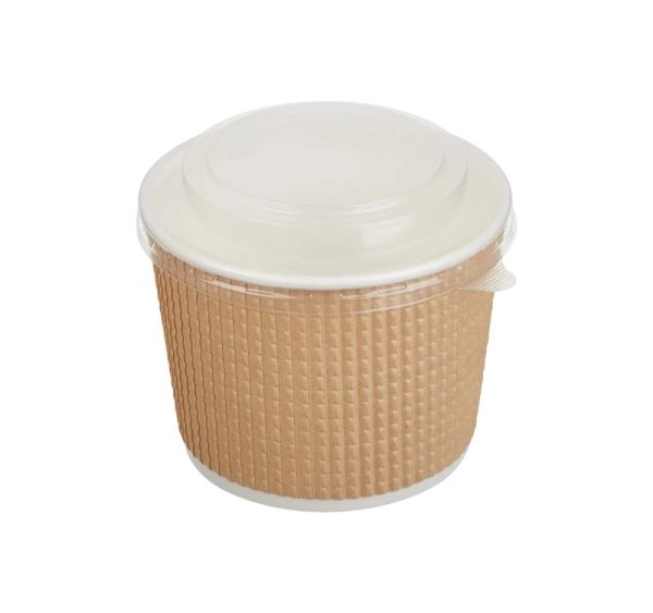 Kartonska kutija Tambien ECO 520 ml d=110 mm h=84,5 mm kraft za poklopcem 50 kom