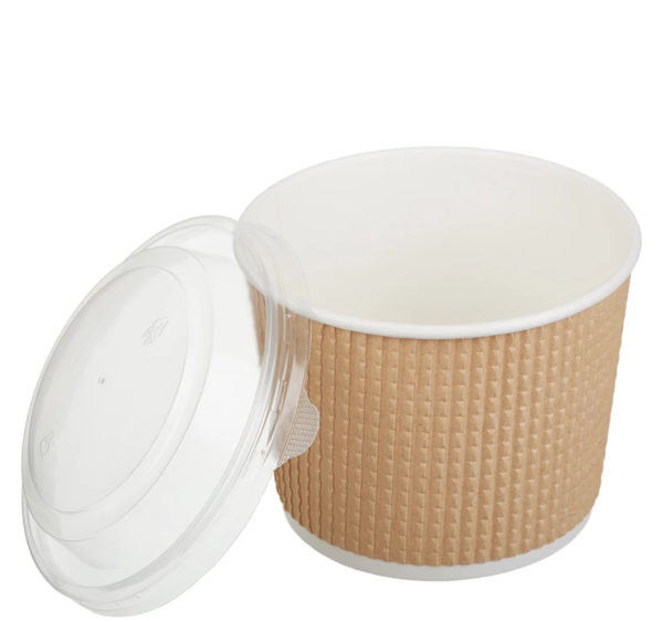 Kartonska kutija Tambien ECO 520 ml d=110 mm h=84,5 mm kraft za poklopcem 50 kom