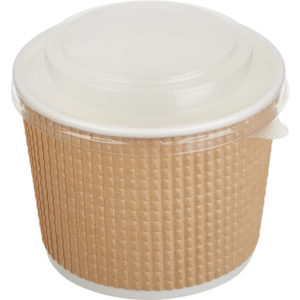 Kartonska kutija Tambien ECO 520 ml d=110 mm h=84,5 mm kraft za poklopcem 50 kom