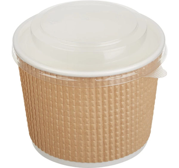 Kartonska kutija Tambien ECO 520 ml d=110 mm h=84,5 mm kraft za poklopcem 50 kom