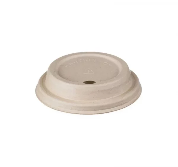 Poklopac sa otvorom šećerna trska d=80 mm, bež 50 kom