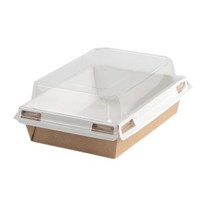 Papirnata posuda 750 ml 160×120х45 mm kraft/bela 560 kom