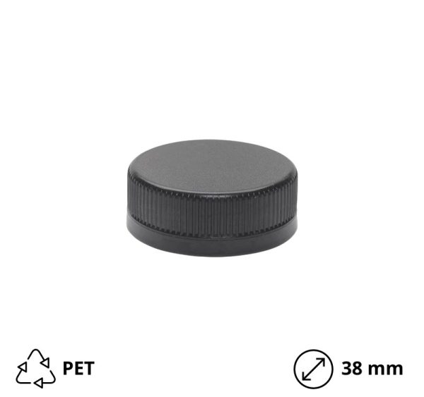 Čepovi za flaše PET d=38 mm crni [300 kom/pak]