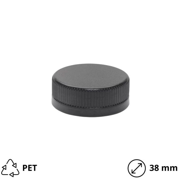 Čepovi za flaše PET d=38 mm crni [300 kom/pak]