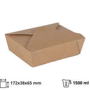 Kartonska kutija 1550 ml 172x38x65 mm kraft/bela 50 kom