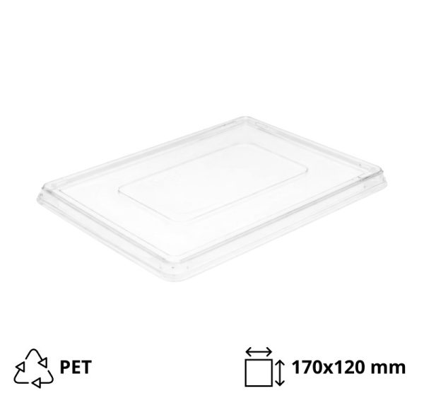 Poklopac PET za posudu 500 ml 170×120 mm providni [60 kom/pak]