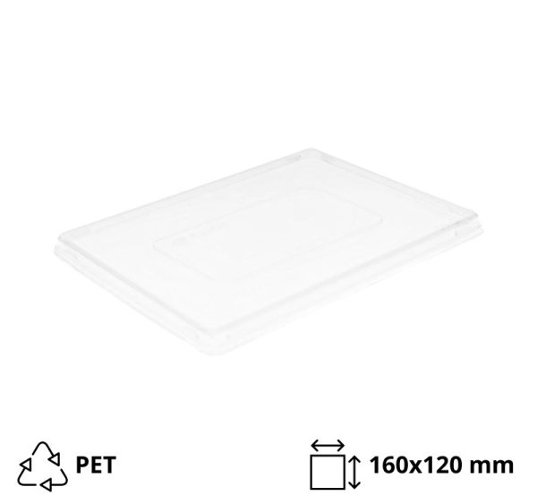 Poklopac PET za posudu 500 ml 160x120mm providni [60 kom/pak]