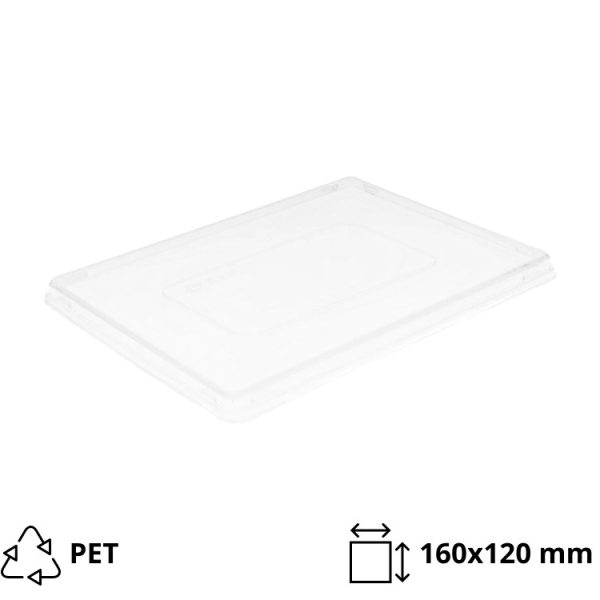 Poklopac PET za posudu 500 ml 160x120mm providni [60 kom/pak]
