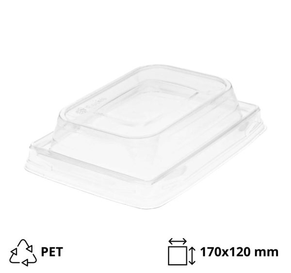 Poklopac PET kupolna za posudu 500 ml 170×120 mm [60 kom/pak]