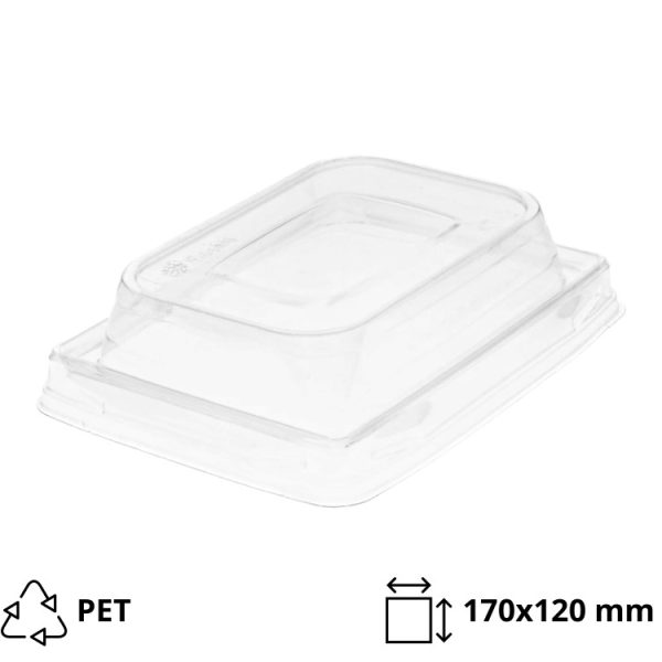 Poklopac PET kupolna za posudu 500 ml 170×120 mm [60 kom/pak]