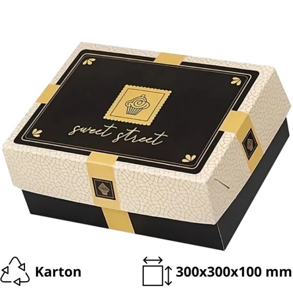 Kutija za kolači 30x30x10 cm [49 kom/pak]