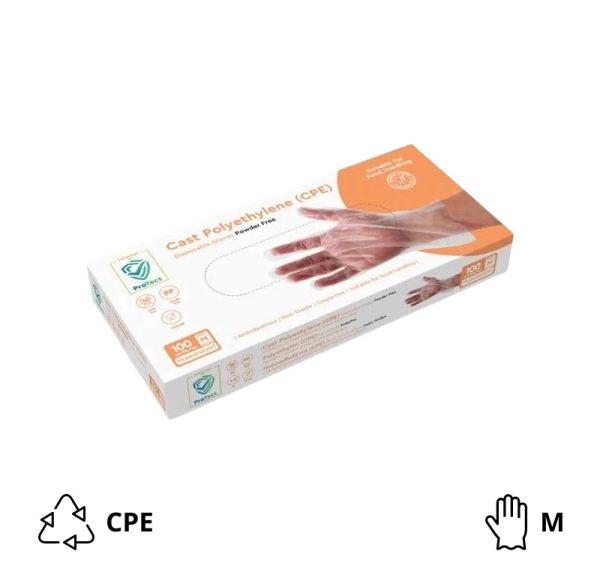 Rukavice CPE bez pudera 100 kom/pak M