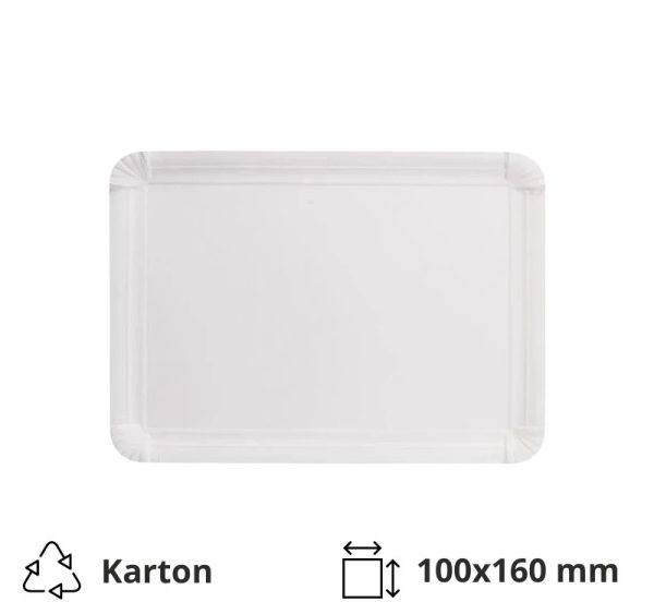 Papirni tanjir 100х160 mm bijeli 250 kom