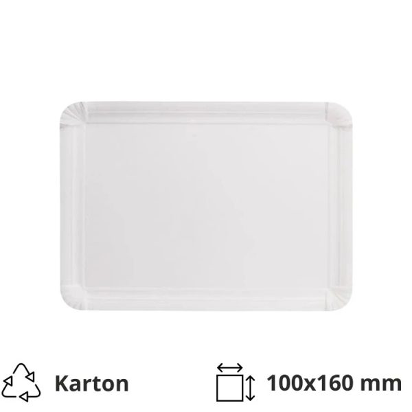 Papirni tanjir 100х160 mm bijeli 250 kom