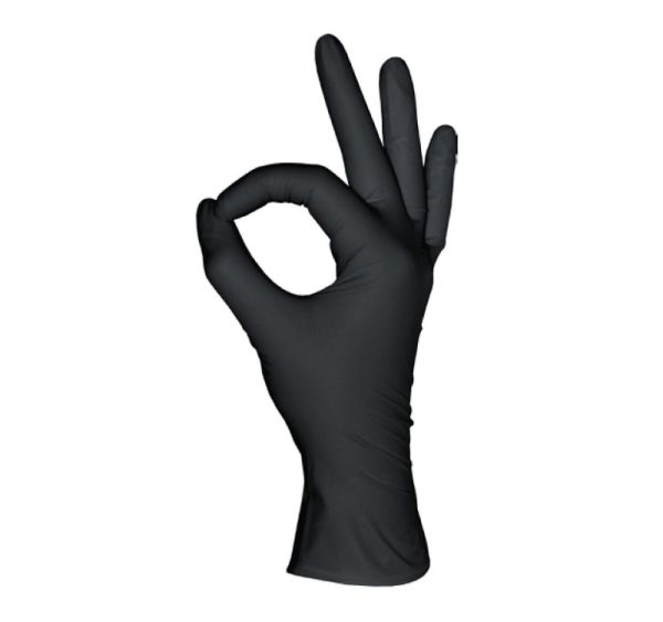 Rukavice nitril crne M 100 kom/pak