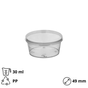 Posuda za sos sa poklopcem PP 30 ml 50 št